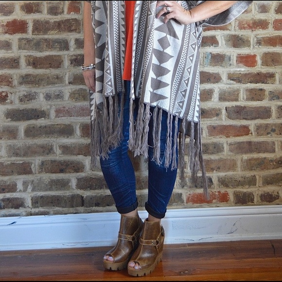 Distressed Harness Detail Peep Toe Wedge - Picture 3 of 7