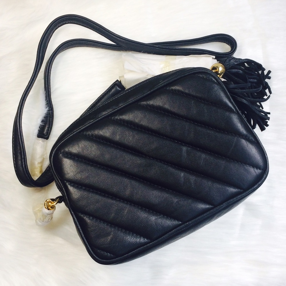 Black Gold Chain Crossbody Bag
