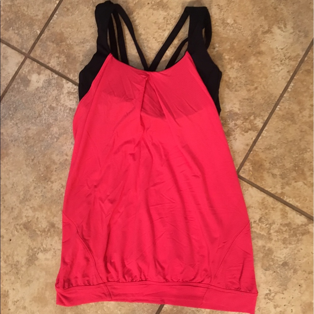 Lululemon 4 Black/Pink Nouveau Limits Tank