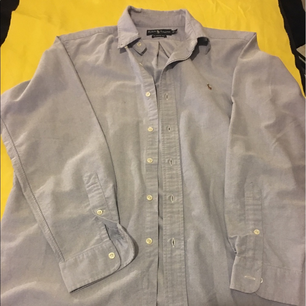 Light blue denim Polo long sleeve button up