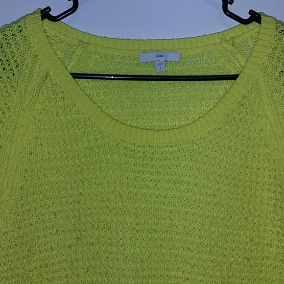 🐝Neon Yellow Sweater from GAP🐝 - Picture 2 of 3