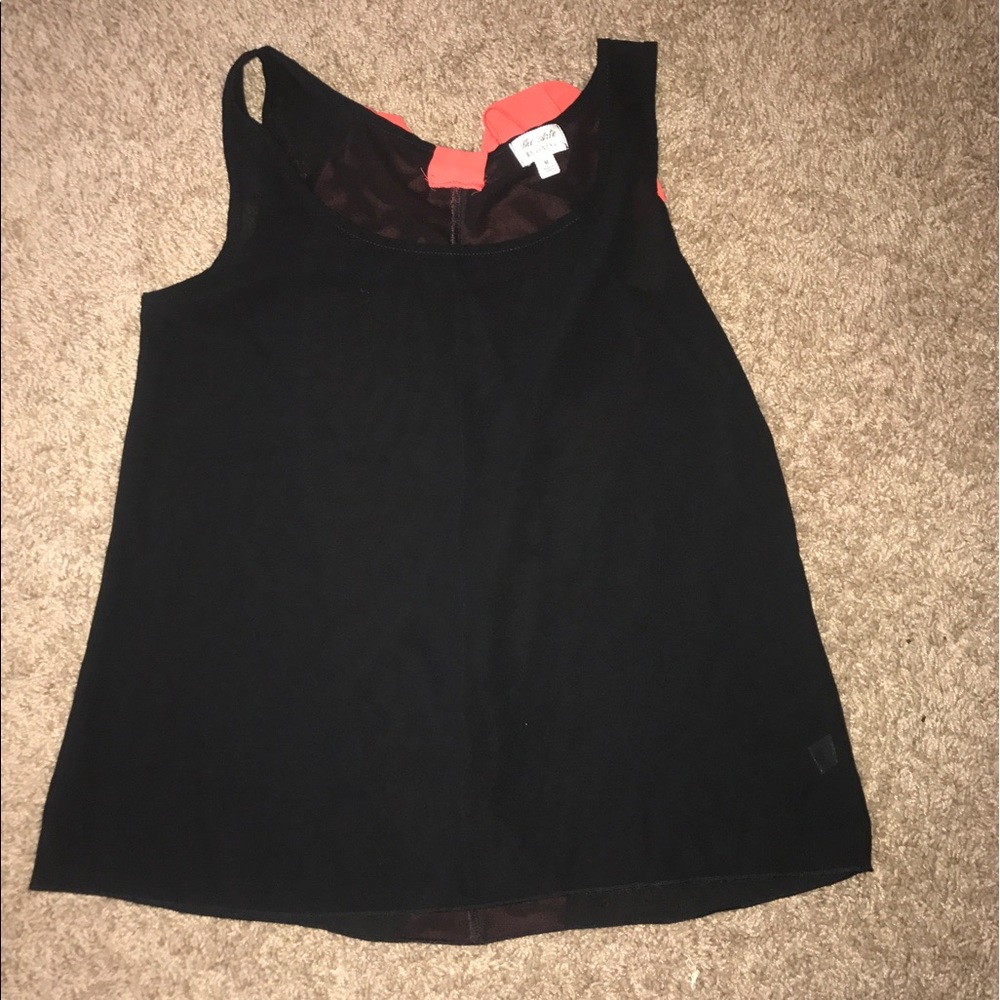 Light/Loose Flowing Black Shirt with Bow