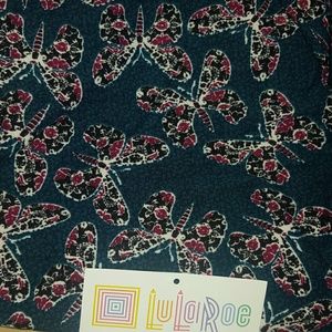 Lularoe nwt teal background with butterflies