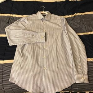 Perry Ellis Men's Non-Iron Striped Dress Shirt