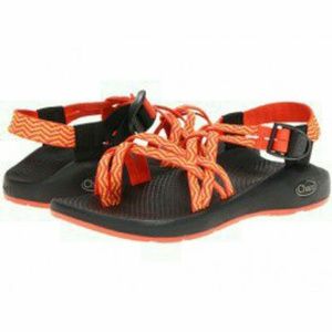 Orange chacos.