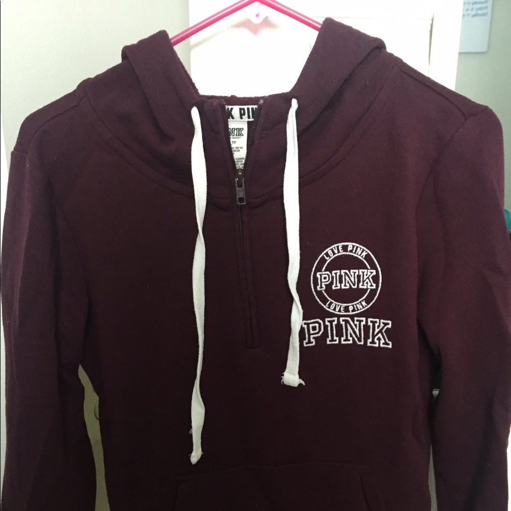 Victoria secret pink cowl neck full zip hoodie