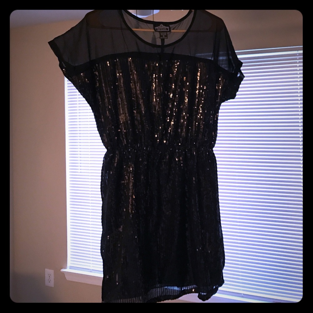 Angie black sequin dress