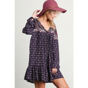 Ruffle Hem Boho Dress