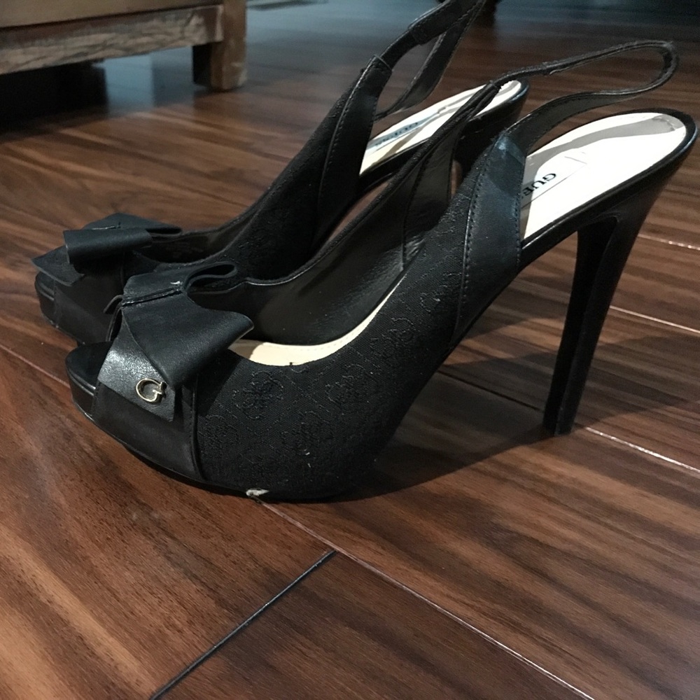 Guess open toe high hills..Brand new..Size 8 1/2..