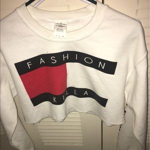 Fashion Killa crew neck crop top