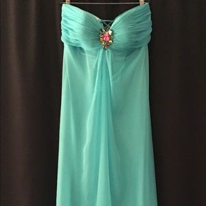 Turquoise prom dress