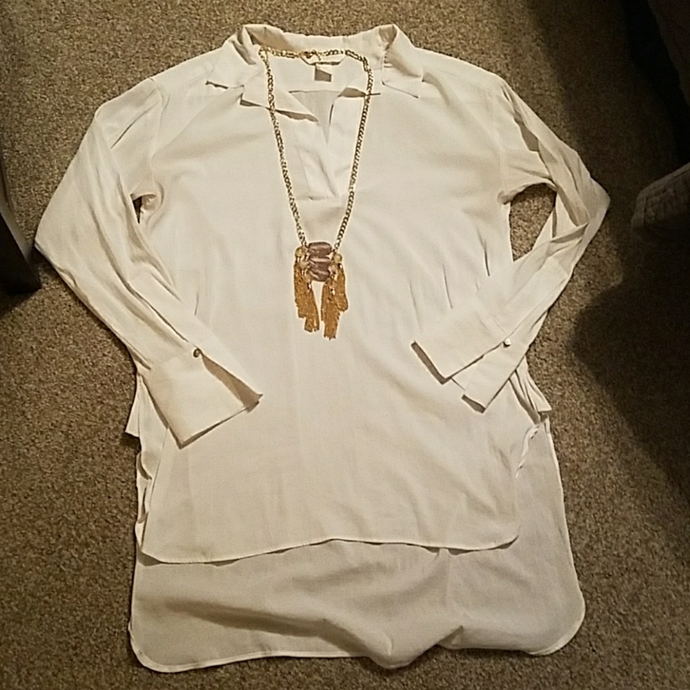 Beautiful sheer cream blouse