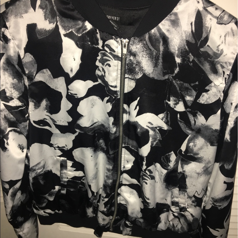 Floral bomber jacket