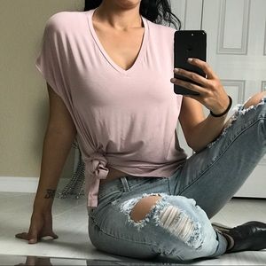 Softest! Mauve V-Neck Tee