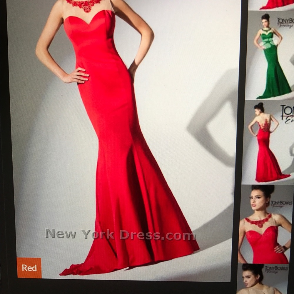 Tony Bowls Red Prom Dress