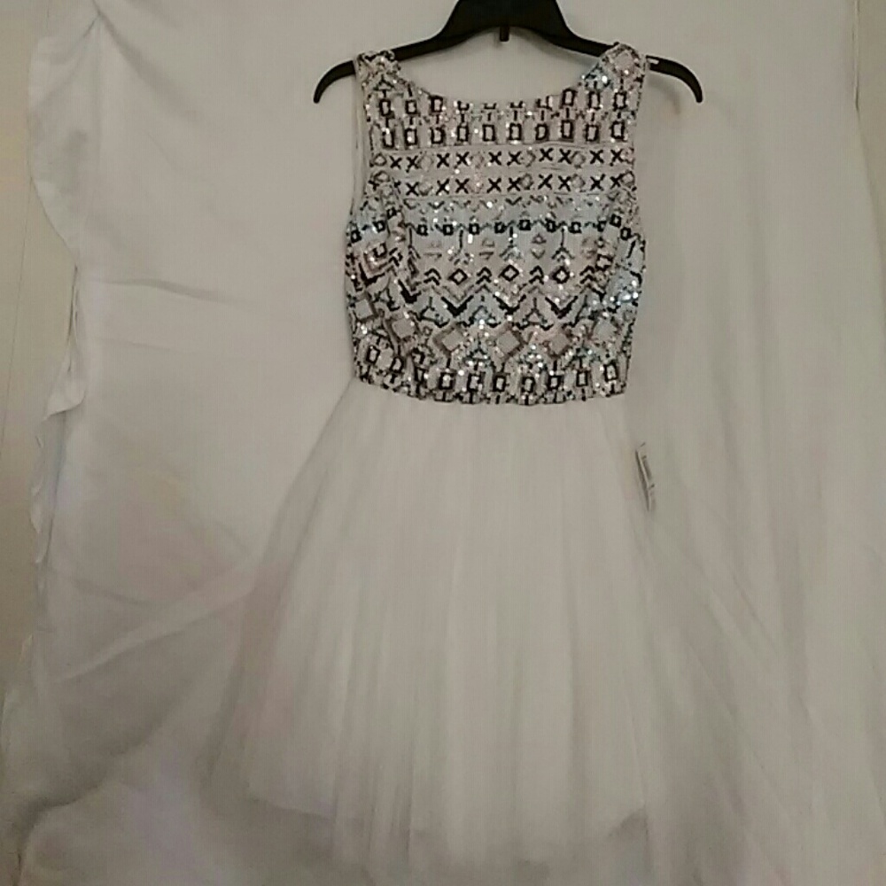 B darlin party Dress with sequin  top