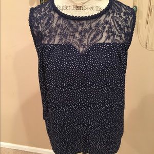 🔵Sweetheart sleeveless polka dot tank