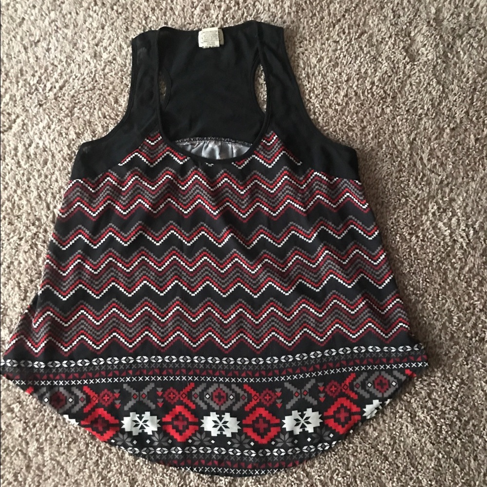 Cute Racerback Blouse Size L