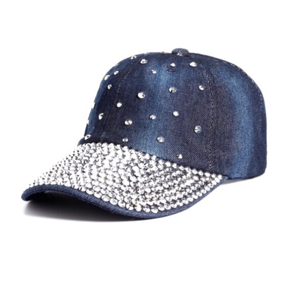 NWT Denim Hat With Studs - Picture 1 of 2