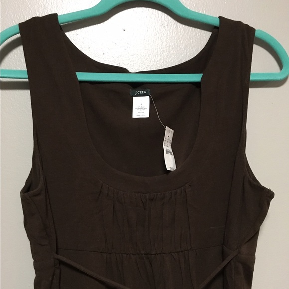 NWT J Crew Brown Sleeveless Knit Dress - Picture 2 of 3