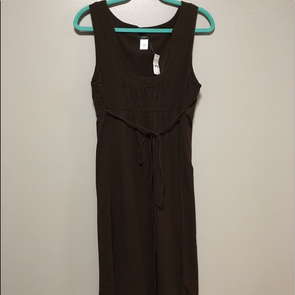 NWT J Crew Brown Sleeveless Knit Dress - Picture 1 of 3
