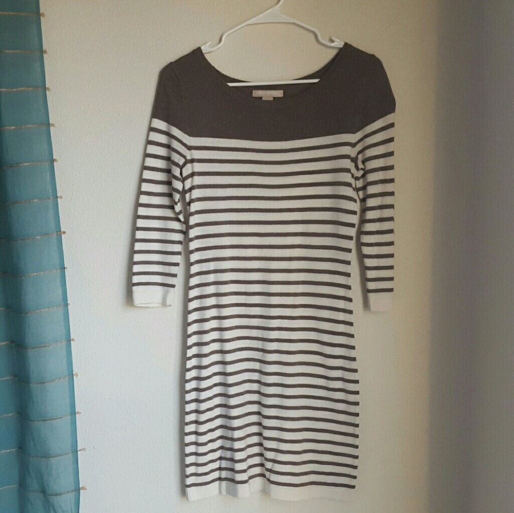 BR Striped Sweater Dress