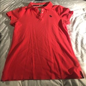 Salmon-colored A&F Polo