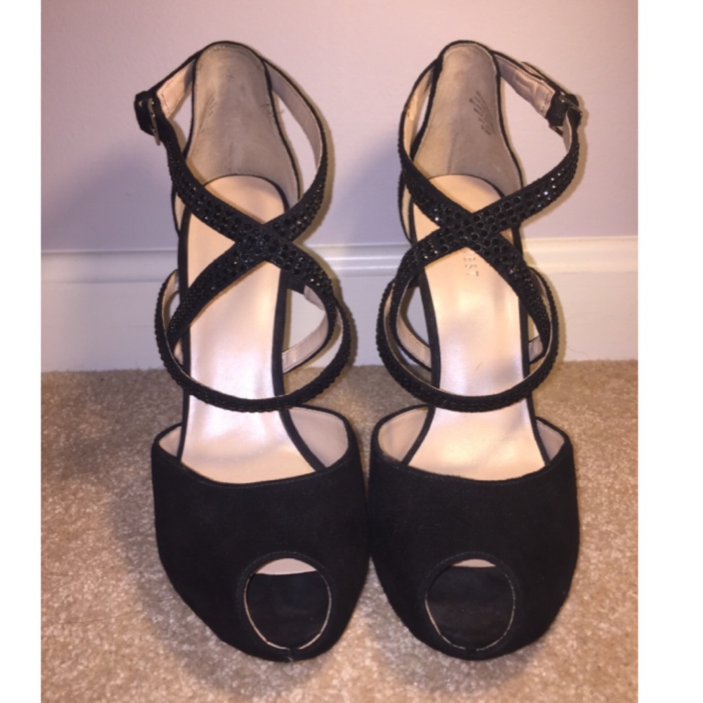 Nine West black high heels