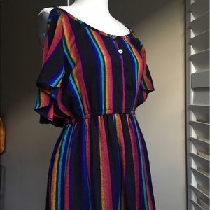 Jens pirate booty striped maxi dress size large