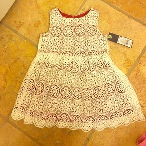 Red and White girls dress