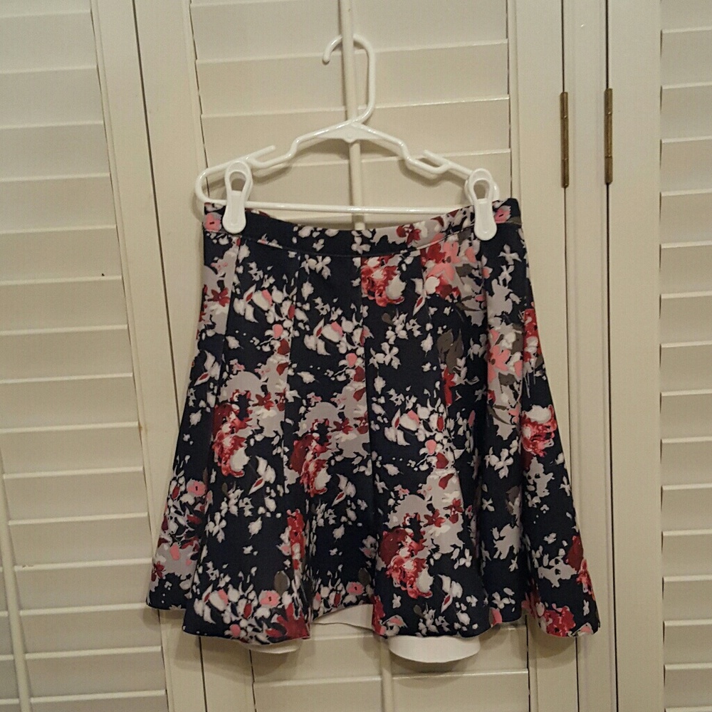 floral skater skirt