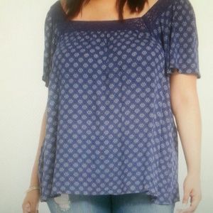 Torrid Geo Print Gauze Top