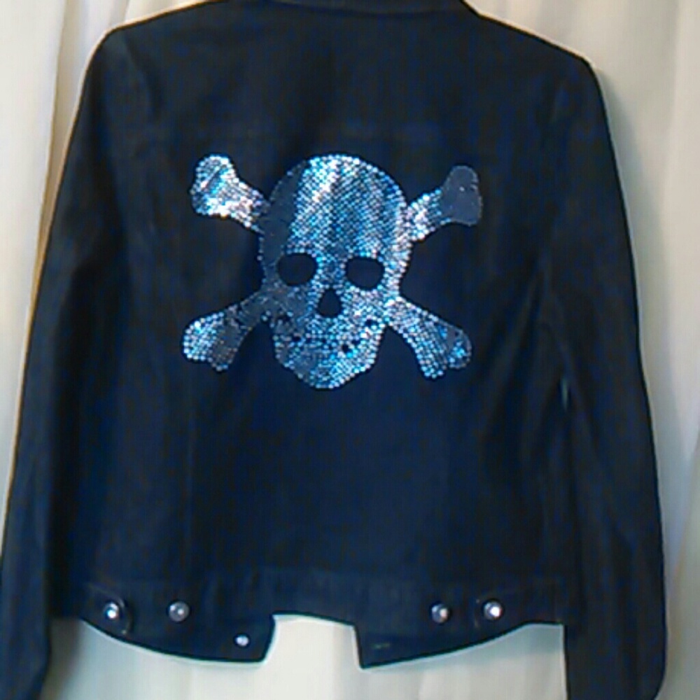 INC pirate jean jacket