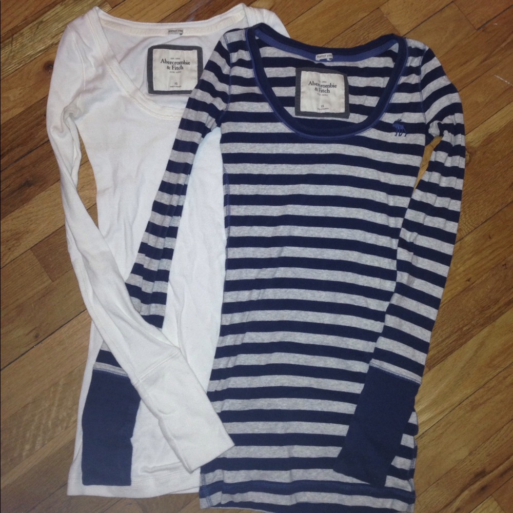 Pair of Abercrombie & Fitch long sleeve shirts