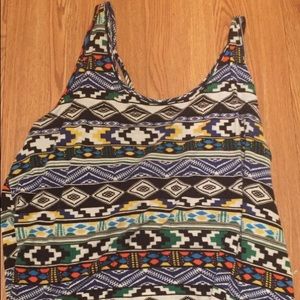 tribal shirt with criss crossed back