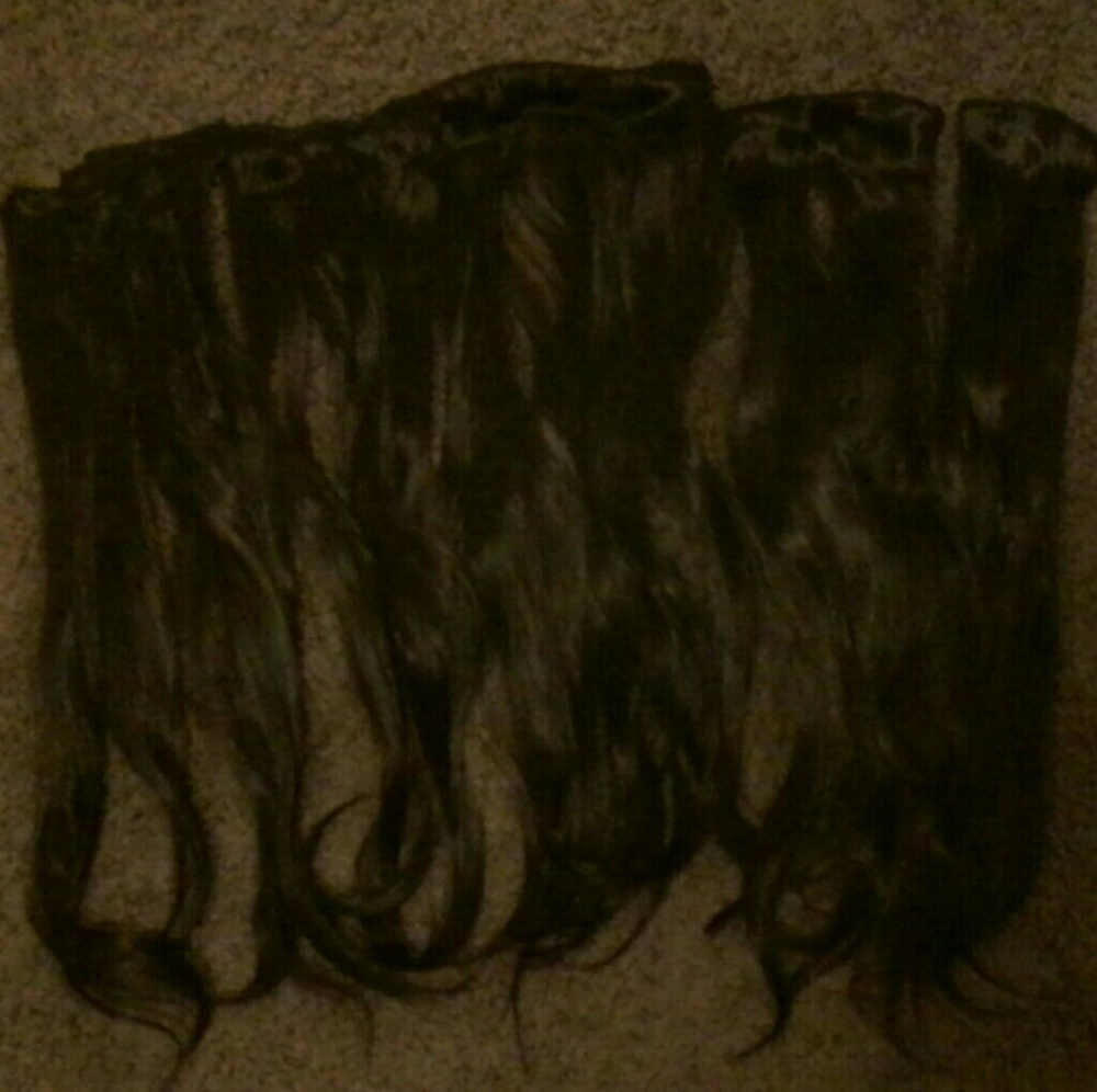 Real human hair clip in extensions 20 inch