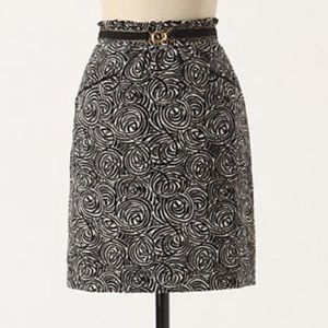 Anthropologie Elevenses Painted Night skirt