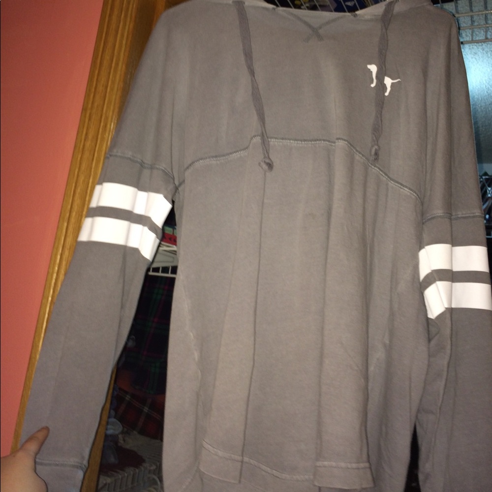 PINK long sleeve shirt w/ hoodie