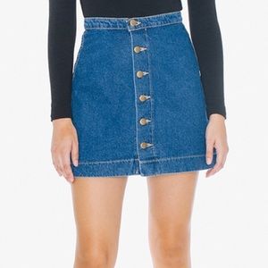 Denim Button Skirt