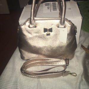 Pink shiny handbag