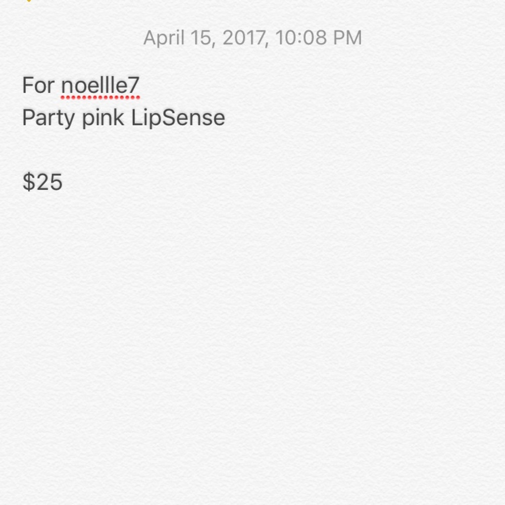 Party pink LipSense for noellle7