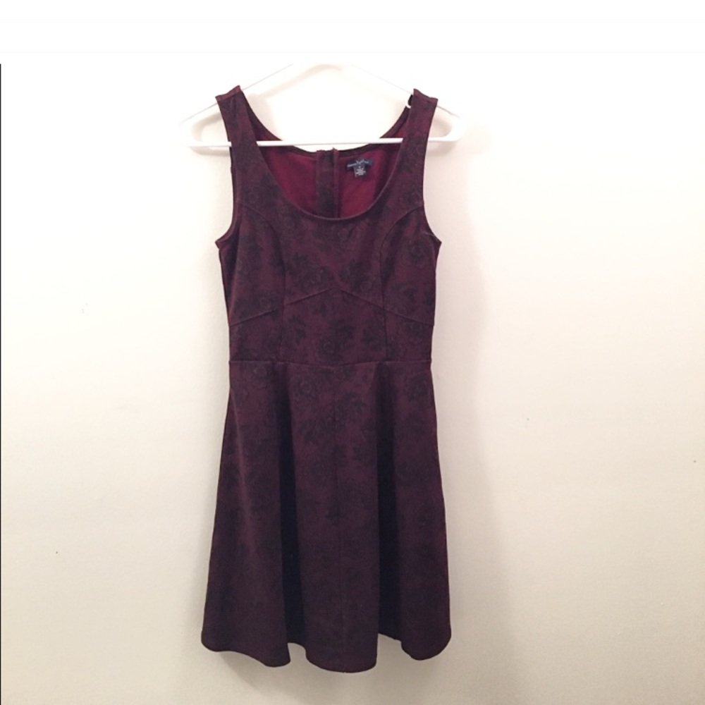 AE maroon skater dress