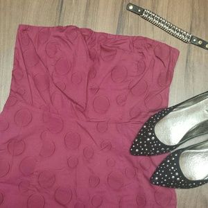 The Limited fuchsia pink strapless A-line dress, 4