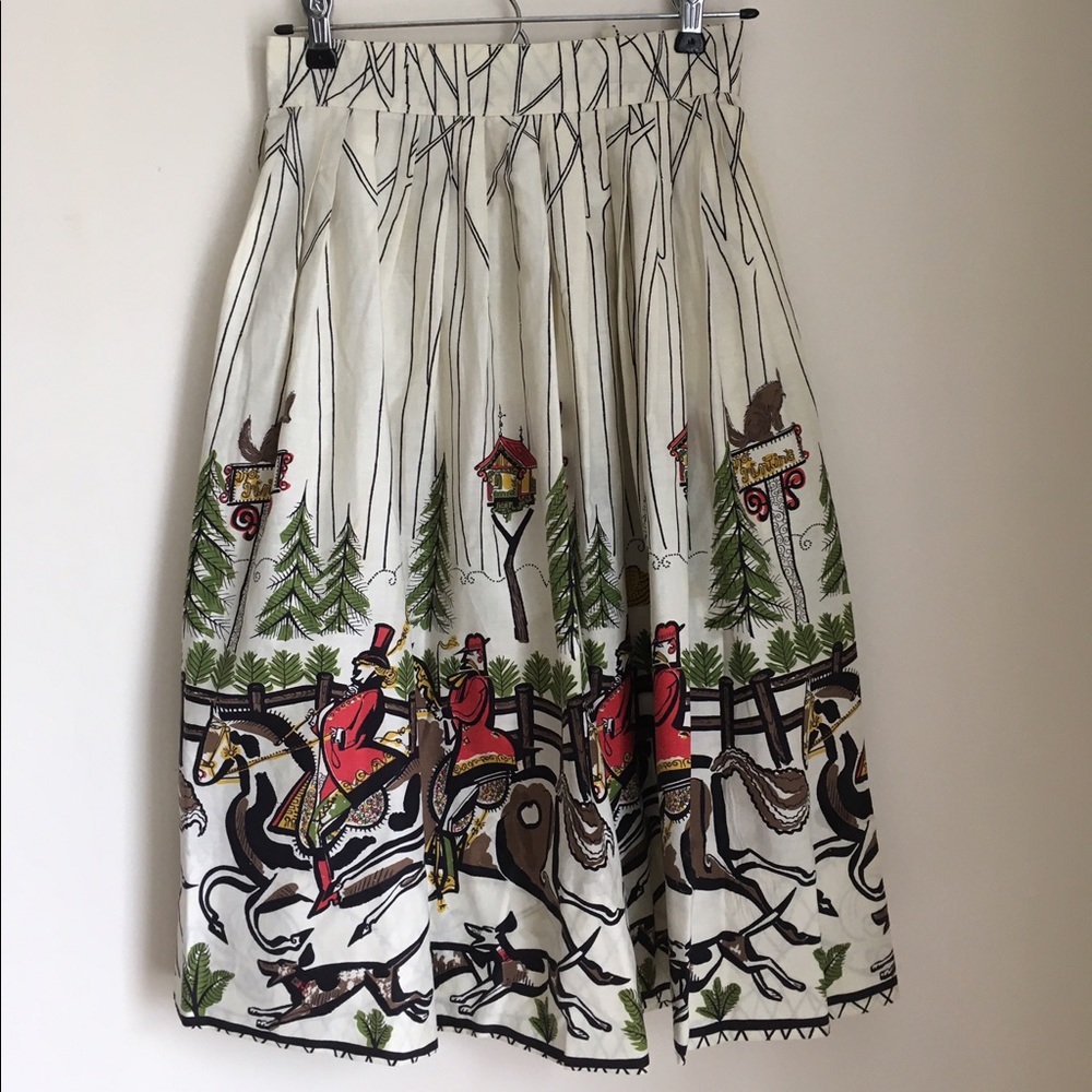 Vintage Novelty Print Skirt
