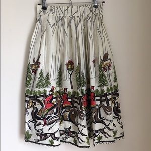 Vintage Novelty Print Skirt
