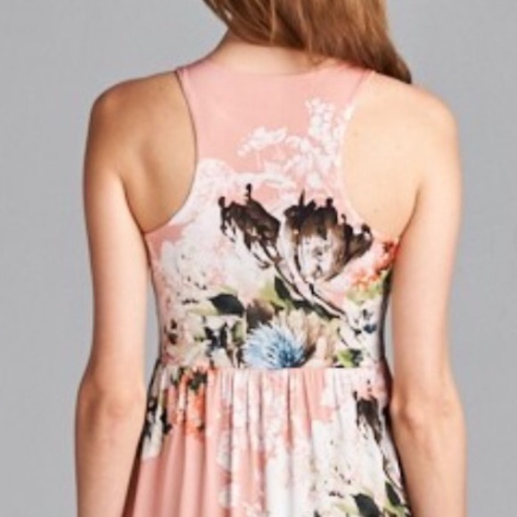 RACER BACK FLORAL MAXI - Picture 4 of 4