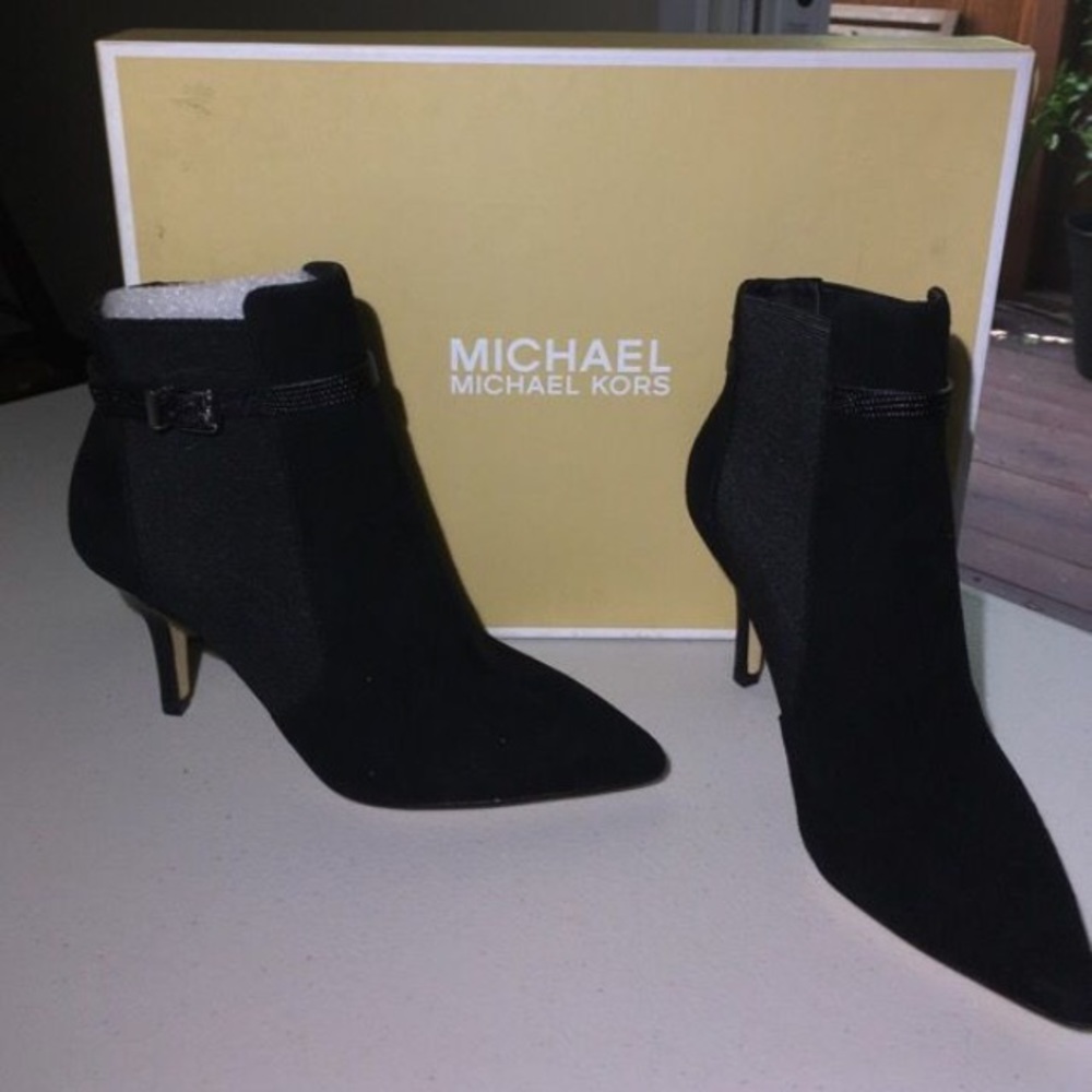 Michael Kors black suede bootie