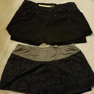 2 pairs of running shorts, lululemon style