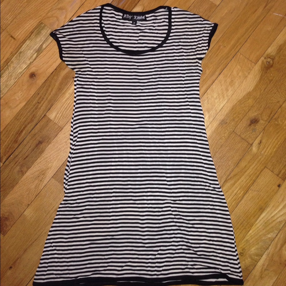 Betsey Johnson black and white mini dress