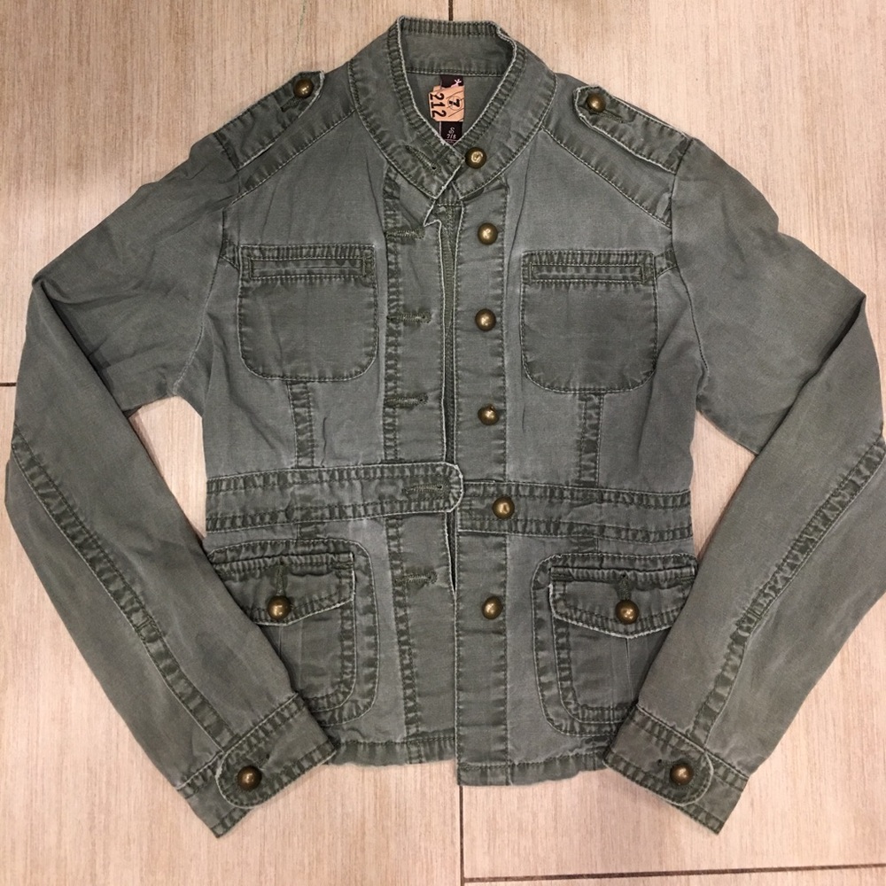 Girls Army Green Jacket - Picture 1 of 7